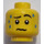 LEGO Gul Minifigur Hoved Worried med Sweat Drops (Sikkerheds knops) (15200 / 93418)