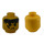 LEGO Gelb Minifigure Headnwith Stubbles und Scar  (Sicherheitsbolzen) (3626)