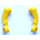 LEGO Gelb Minifigure Links und Recht Arm mit Hand - paired (Basketball Arme)