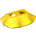 LEGO Gelb Minifigure Skirt mit Waves mit Klein Weiß Dots (24782 / 50184)