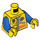 LEGO Giallo Minifigure Busto Guardia costiera Zippered Giacca con Ricetrasmittente e logo (973 / 76382)