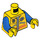 LEGO Gelb Minifigure Torso Coast Bewachen Zippered Jacket mit Walkie-Talkie und Logo (973 / 76382)