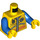 LEGO Giallo Minifigure Busto Guardia costiera Zippered Giacca con Ricetrasmittente e logo (973 / 76382)