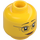 LEGO Geel Misako Hoofd met Bril (Verzonken solide nop) (3626 / 23694)