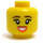 LEGO Geel Misako Minifiguur Hoofd (Verzonken solide nop) (3626 / 34627)