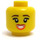 LEGO Geel Misako Minifigure Hoofd (Verzonken Solid Stud) (3626 / 34627)