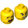 LEGO Gelb Monkie Kid (Relaxed) Minifigure Kopf (Einbau-Vollbolzen) (3626 / 66040)