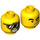 LEGO Geel Monkie Kid - Tourist Minifigure Hoofd (Verzonken Solid Stud) (3626 / 81252)