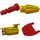 LEGO Geel Motor met Boat Propeller en Rudder (48064 / 48085)