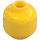 LEGO Giallo Motocicletta Autista Minifigure Testa (Perno solido incassato) (3626 / 65644)