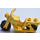 LEGO Yellow Motorcycle Old Style with Red Wheels