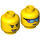 LEGO Yellow Mountain Biker Minifigure Head (Recessed Solid Stud) (3626 / 61962)