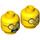 LEGO Gelb Mr. Clarke Minifigure Kopf (Einbau-Vollbolzen) (3626 / 57317)
