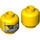 LEGO Gelb Mr. Oz Minifigure Kopf (Einbau-Vollbolzen) (3274 / 103010)