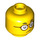 LEGO Yellow Mr. Tang (80045) Minifigure Head (Recessed Solid Stud) (3626 / 101445)