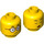 LEGO Geel Mr. Tang (80045) Minifigure Hoofd (Verzonken Solid Stud) (3626 / 101445)