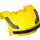 LEGO Geel Mudgard Bonnet 3 x 4 x 1.3 Gebogen met Ferrari Decoratie (10398 / 98835)