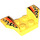 LEGO Geel Spatbord Plaat 2 x 2 met Flared Wiel Arches met Flames (41854 / 43402)