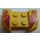 LEGO Giallo Parafango Piastra 2 x 4 con Overhanging Headlights con Flames Adesivo (44674)