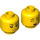 LEGO Geel Musician Minifigure Hoofd (Verzonken Solid Stud) (3626 / 101524)