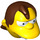 LEGO Yellow Nelson Muntz Head with Gear (16726)