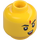 LEGO Yellow Nezha Minifigure Head (Recessed Solid Stud) (3626 / 67756)