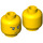 LEGO Yellow Ninjago Jay Head (Safety Stud) (3626)