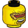LEGO Yellow Ninjago Rapton Head with Rectangular Visor (Recessed Solid Stud) (3274)