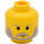 LEGO Geel Obi-Wan Kenobi Minifigure Hoofd (Verzonken Solid Stud) (3626 / 63137)