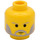 LEGO Yellow Obi-Wan Kenobi Minifigure Head (Recessed Solid Stud) (3626 / 63137)