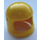 LEGO Giallo Old Casco con mentoniera sottile, fossette non definite