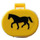LEGO Yellow Oval Case with Handle with Horse Sticker (6203)