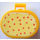 LEGO Jaune Oval Case avec Manipuler avec Pink Fleur et rouge Dots sur Light Jaune Autocollant (6203)