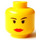 LEGO Yellow Padme Naberrie Head (Safety Stud) (3626)