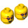 LEGO Gelb Pan Minifigure Kopf (Einbau-Vollbolzen) (3626 / 76839)