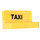 LEGO Yellow Panel 1 x 2 x 1 with &quot;TAXI&quot; Sticker with Square Corners (4865)