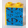 LEGO Yellow Panel 1 x 2 x 2 with Gravity Games Logo Repeating Black on Blue Sticker without Side Supports, Hollow Studs (4864)