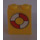 LEGO Yellow Panel 1 x 2 x 2 with Life Preserver Sticker without Side Supports, Solid Studs (4864)