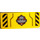 LEGO Yellow Panel 1 x 3 x 1 with hammerhead shark head &amp; black danger stripes Sticker (23950)