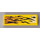 LEGO Yellow Panel 1 x 4 with Rounded Corners with Tiger Stripes and Orange on Left Sticker (15207)
