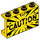 LEGO Yellow Panel 1 x 4 x 2 with &quot;Caution&quot; and Explosion Burst (14718 / 74082)