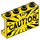 LEGO Geel Paneel 1 x 4 x 2 met &quot;Caution&quot; en Explosion Burst (14718 / 74082)