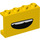 LEGO Gelb Panel 1 x 4 x 2 mit Open mouth (14718 / 68376)