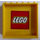 LEGO Jaune Panneau 1 x 6 x 5 avec LEGO logo sur rouge Background Autocollant (59349)