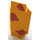 LEGO Geel Paneel 3 x 3 x 6 Hoek Muur met Rood Bricks met inkepingen aan de onderzijde (2345)