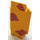 LEGO Yellow Panel 3 x 3 x 6 Corner Wall with Red Bricks with Bottom Indentations (2345)