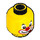 LEGO Yellow Party Clown Minifigure Head (Recessed Solid Stud) (3626 / 38218)