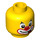 LEGO Yellow Party Clown Minifigure Head (Recessed Solid Stud) (3626 / 38218)