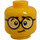 LEGO Yellow Patient Minifigure Head (Recessed Solid Stud) (3626 / 38736)