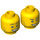 LEGO Yellow Peasant Head (Recessed Solid Stud) (3626 / 96081)